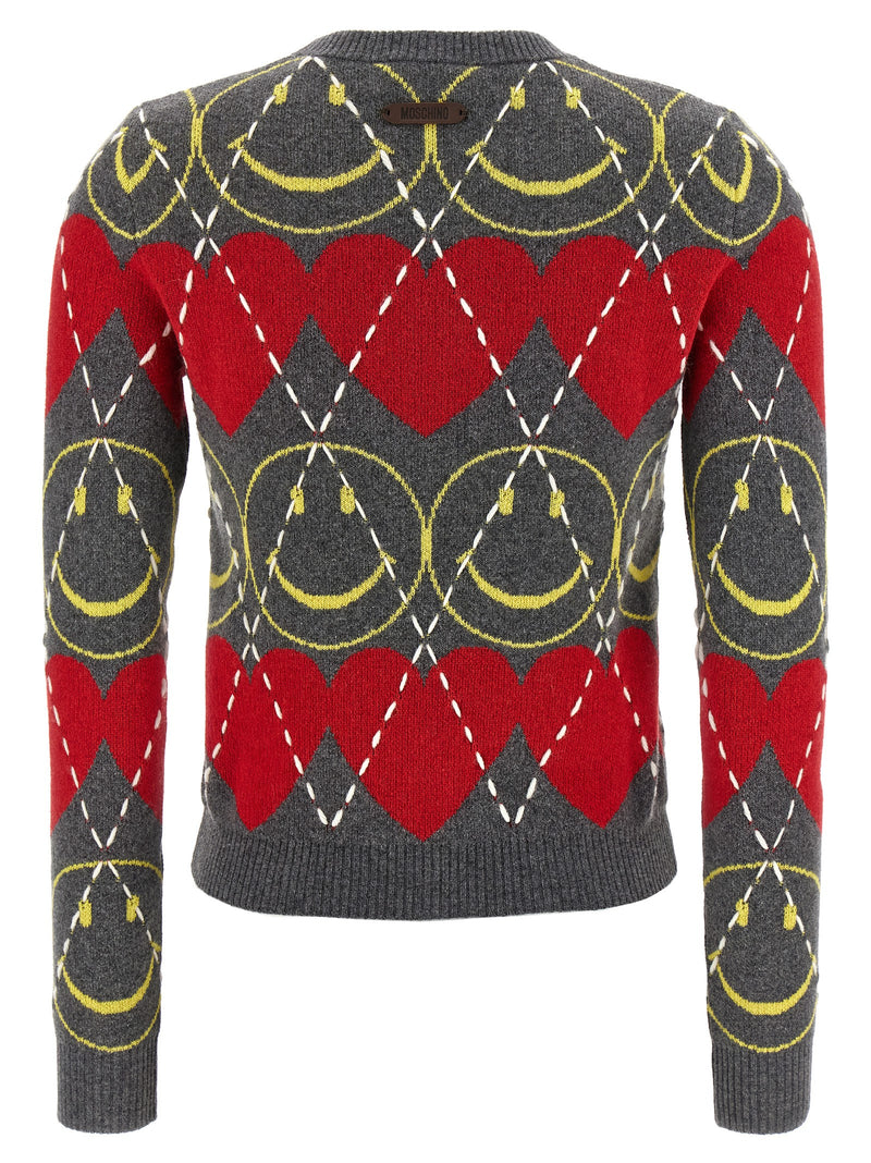 Moschino Multicolor Wool Cardigan