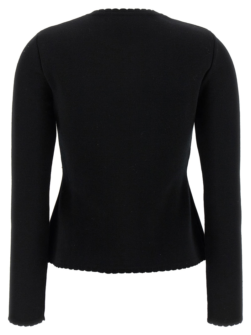 Moschino Black Virgin Wool Cardigan