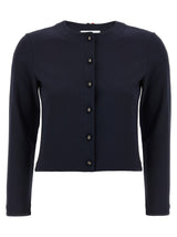 Cardigan en viscose bleu Thom Browne