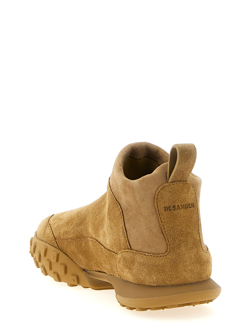 Baskets Jil Sander en veau beige