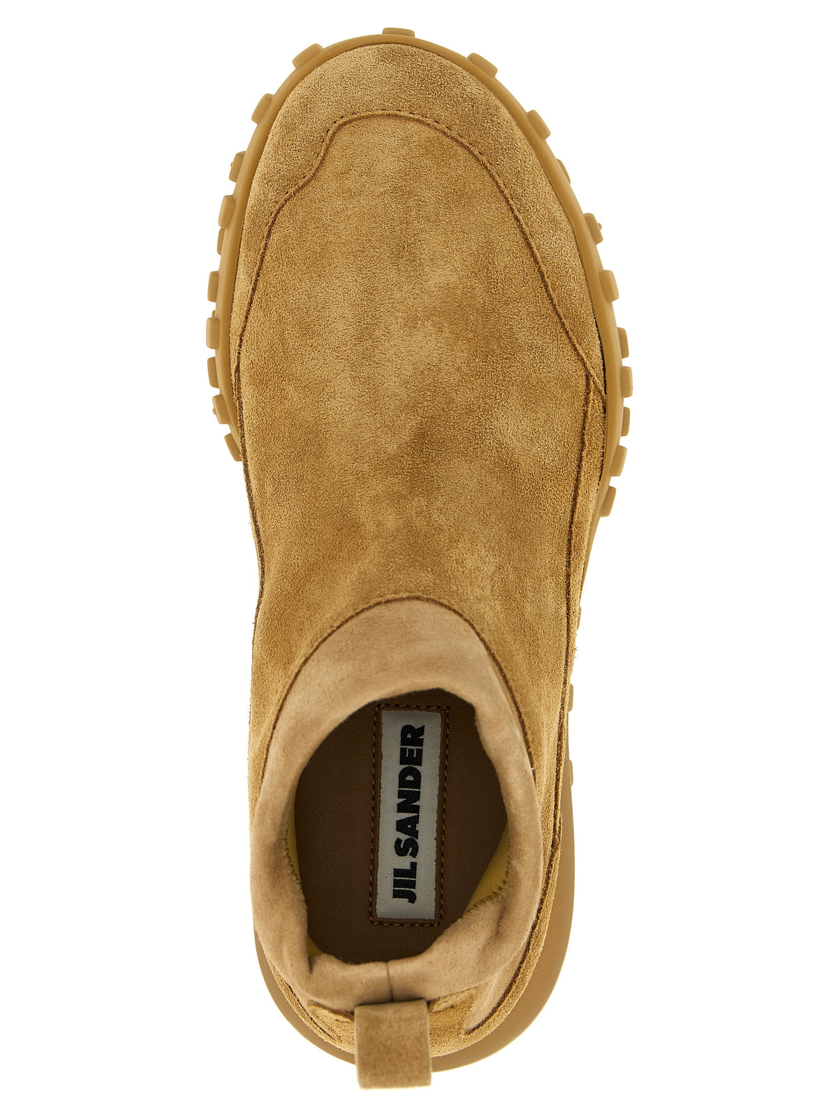 Baskets Jil Sander en veau beige