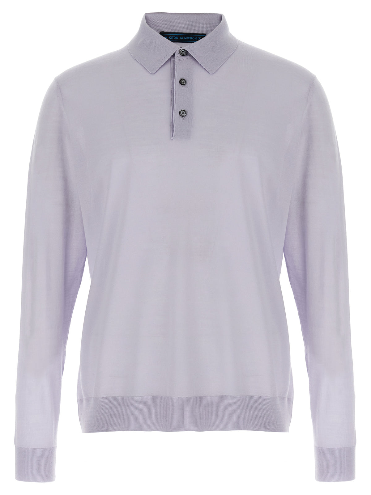 Kiton Blue Wool Polo Shirt