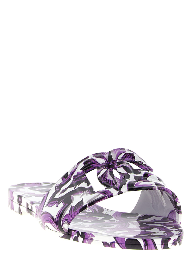 Claques Dolce & Gabbana en plastique violet
