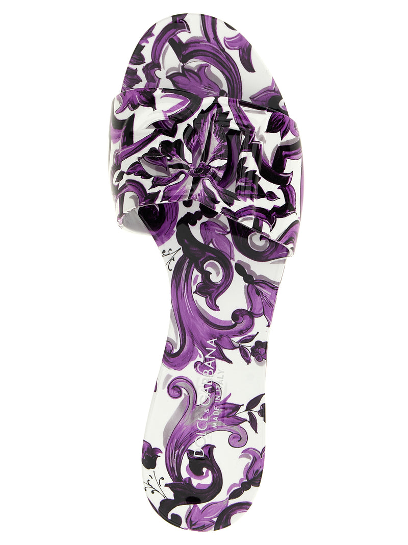 Claques Dolce & Gabbana en plastique violet