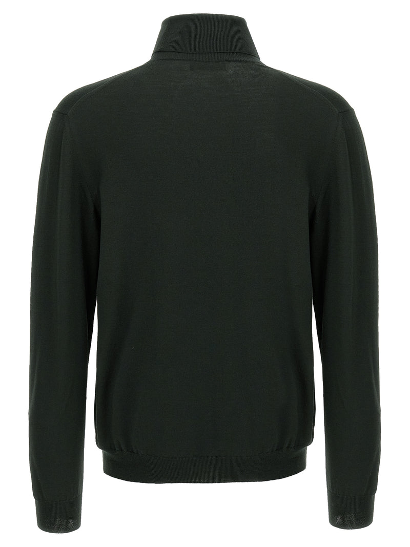 ZANONE Bicolor Virgin Wool Cardigan for Men