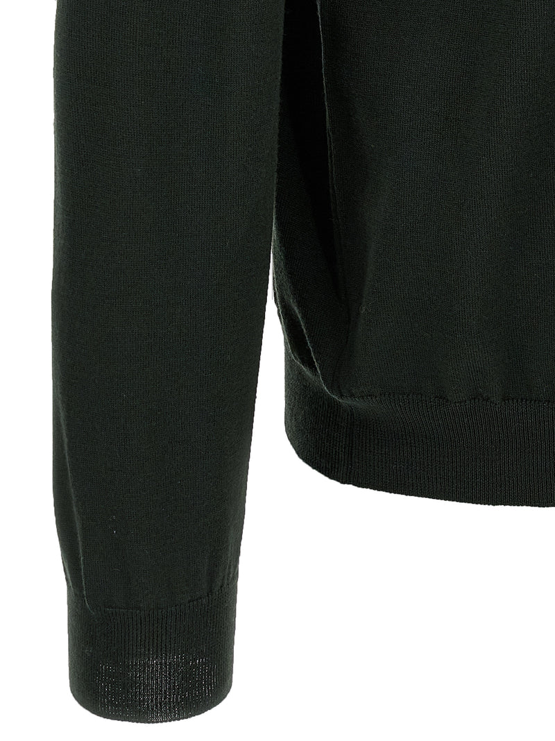 ZANONE Bicolor Virgin Wool Cardigan for Men
