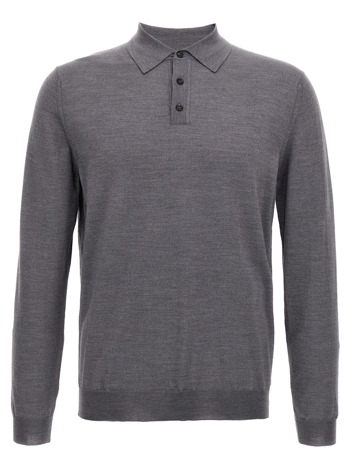 ZANONE Gray Virgin Wool Polo Shirt