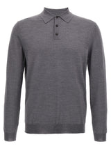 ZANONE Gray Virgin Wool Polo Shirt