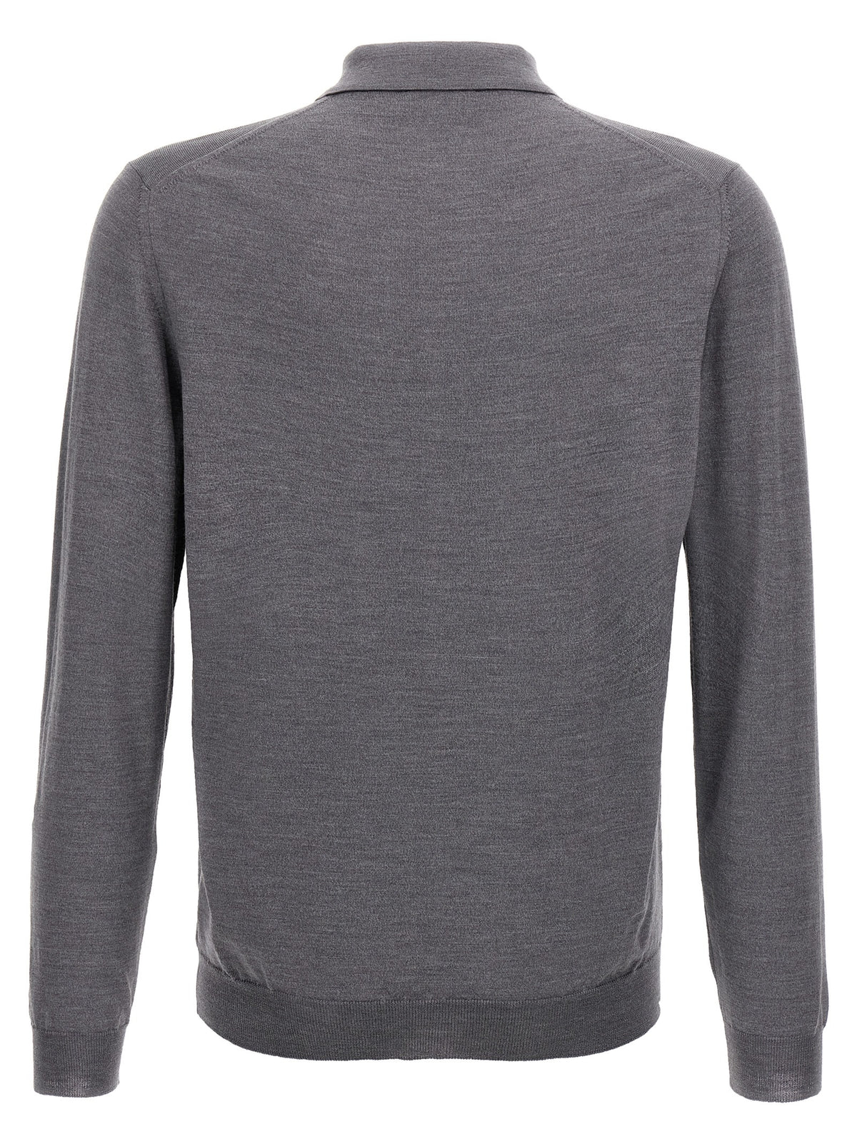 ZANONE Gray Virgin Wool Polo Shirt