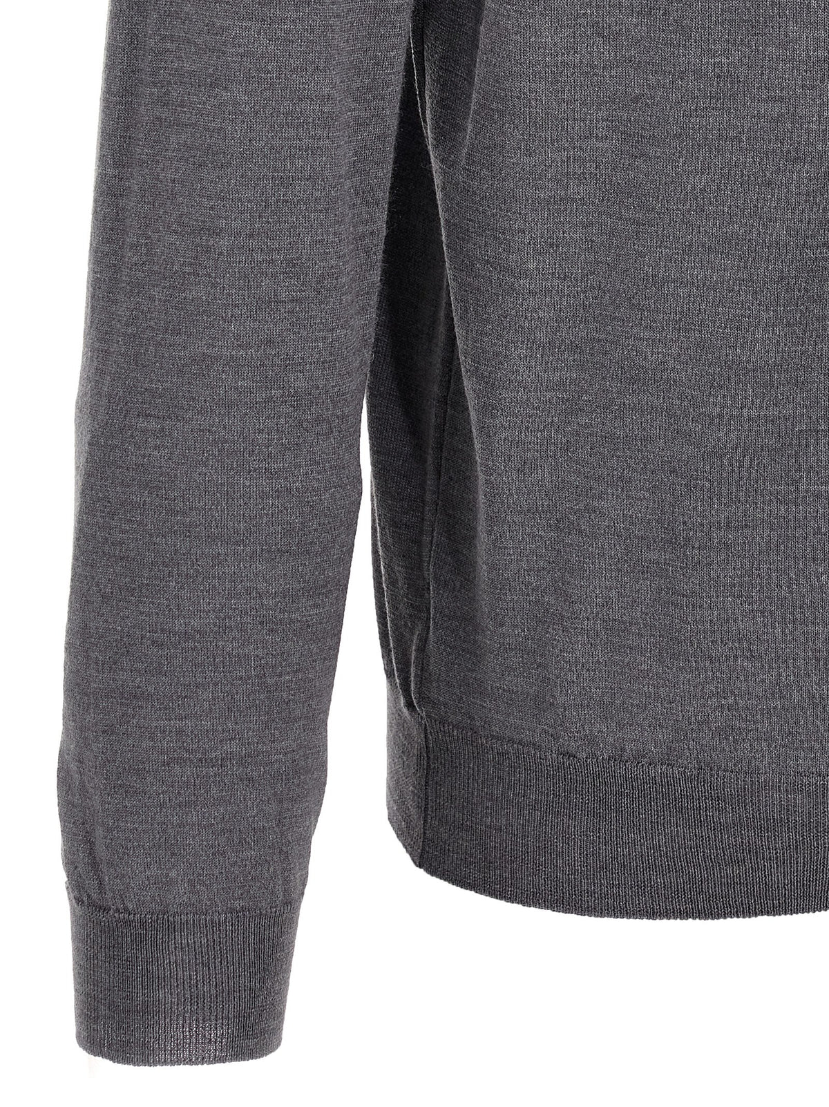 ZANONE Gray Virgin Wool Polo Shirt