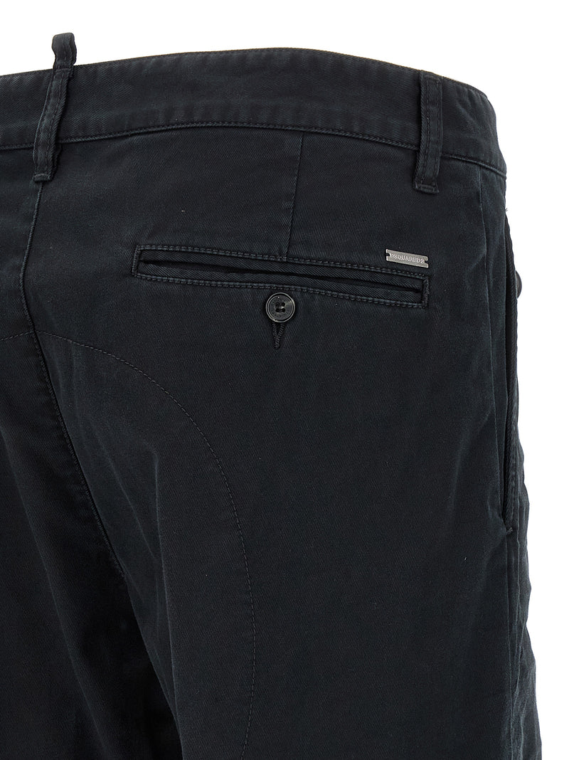 Dsquared² Black Cotton Chino Pants