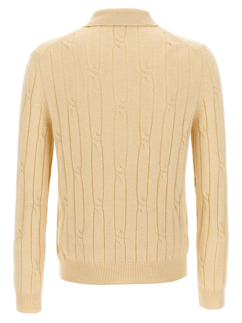 ZANONE Beige Virgin Wool Polo Shirt