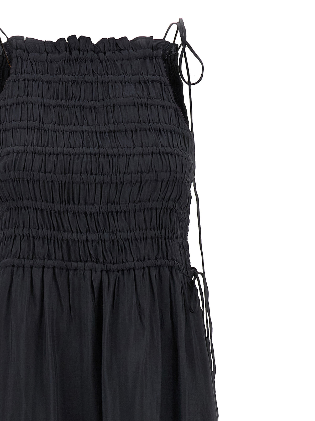 Robe longue Ganni grise en viscose