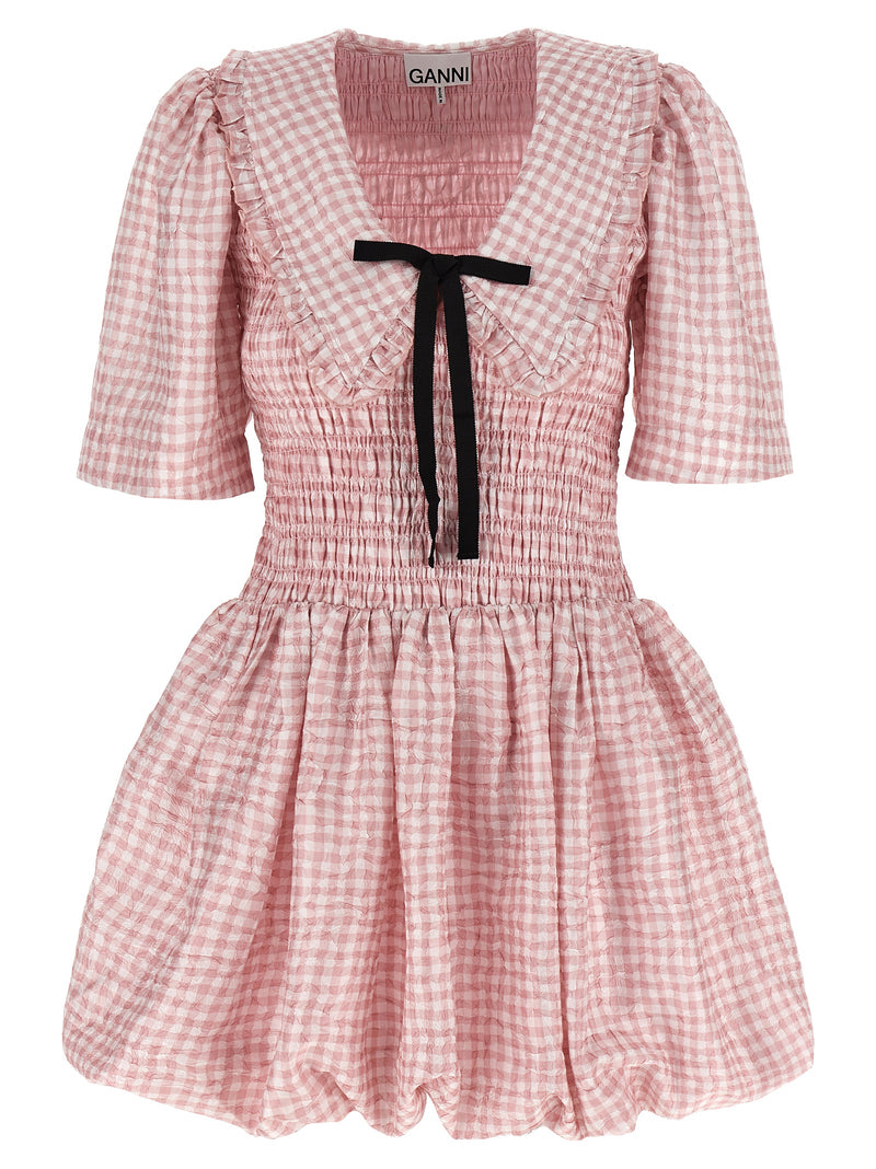 Robe courte en polyester multicolore Ganni