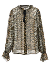 Ganni Brown Viscose Blouse