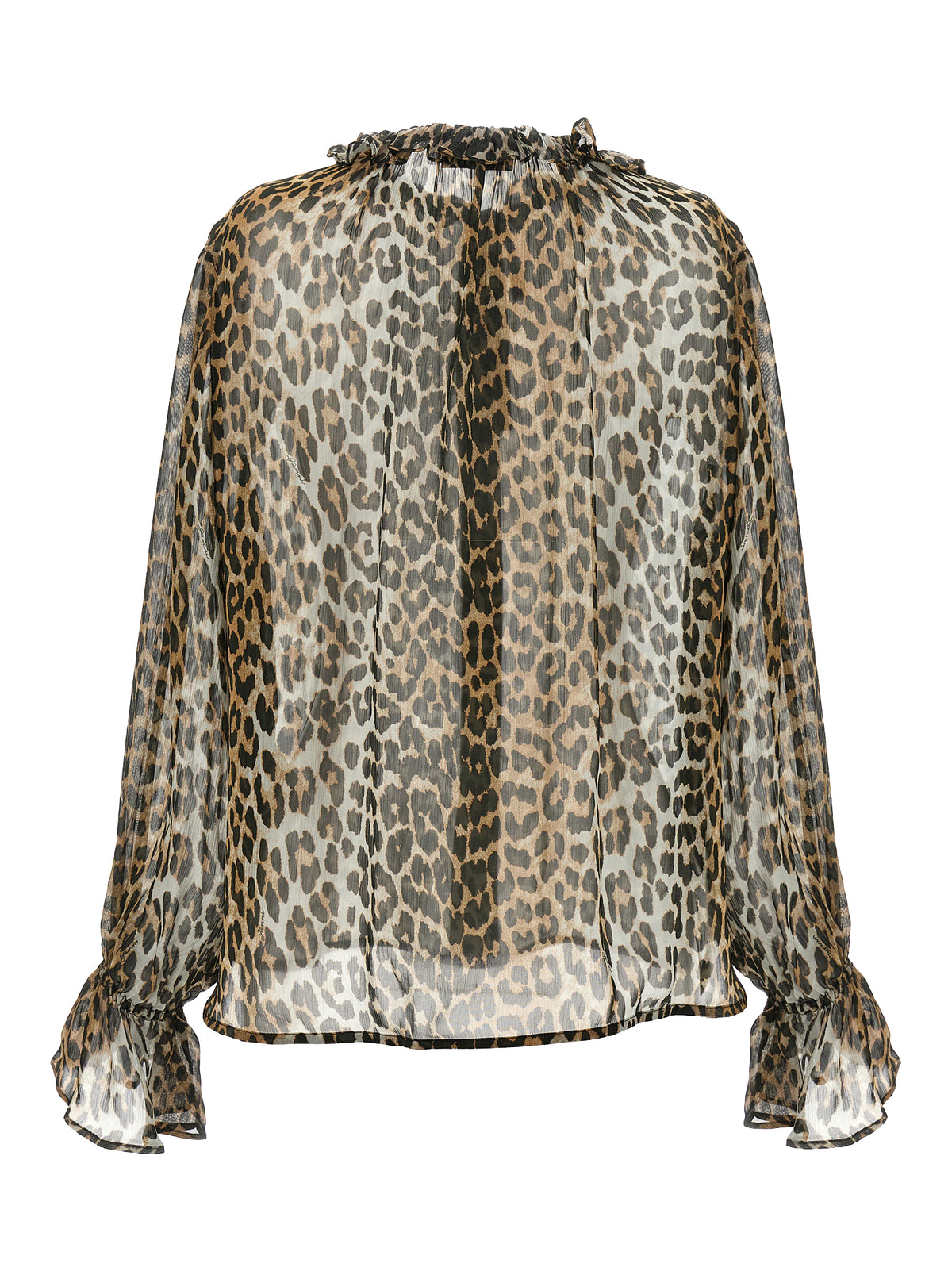 Ganni Brown Viscose Blouse