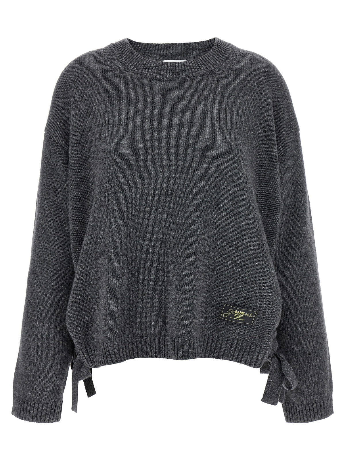 Ganni Gray Wool Cardigan