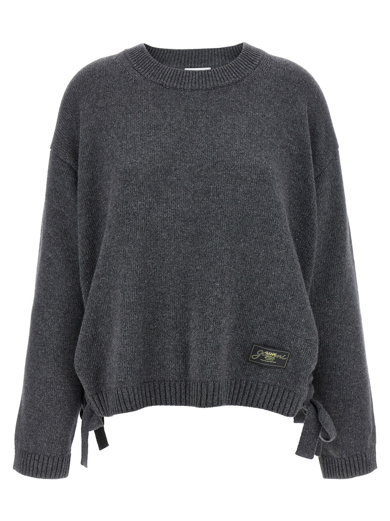 Ganni Gray Wool Cardigan
