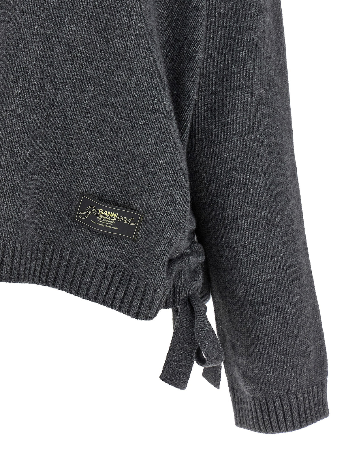Ganni Gray Wool Cardigan