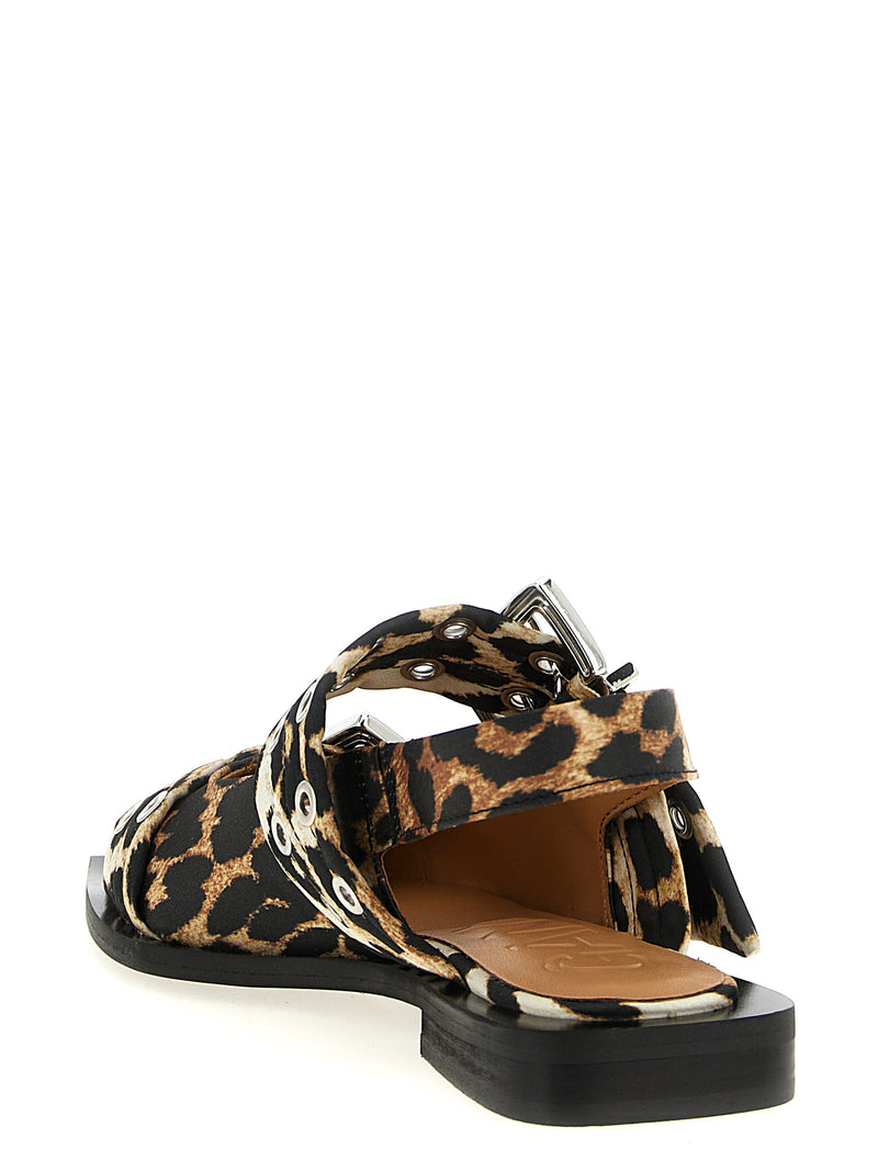 Ganni Multicolor Polyester Ballet Flats - Elegant & Eco-Friendly