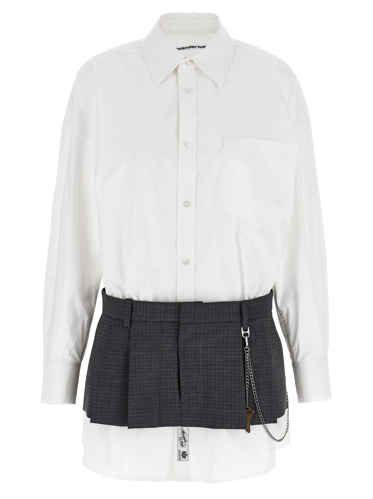 Robe courte en coton multicolore Alexander Wang