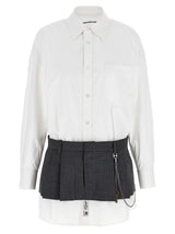Robe courte en coton multicolore Alexander Wang
