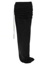 Mini-jupe en laine noire Rick Owens