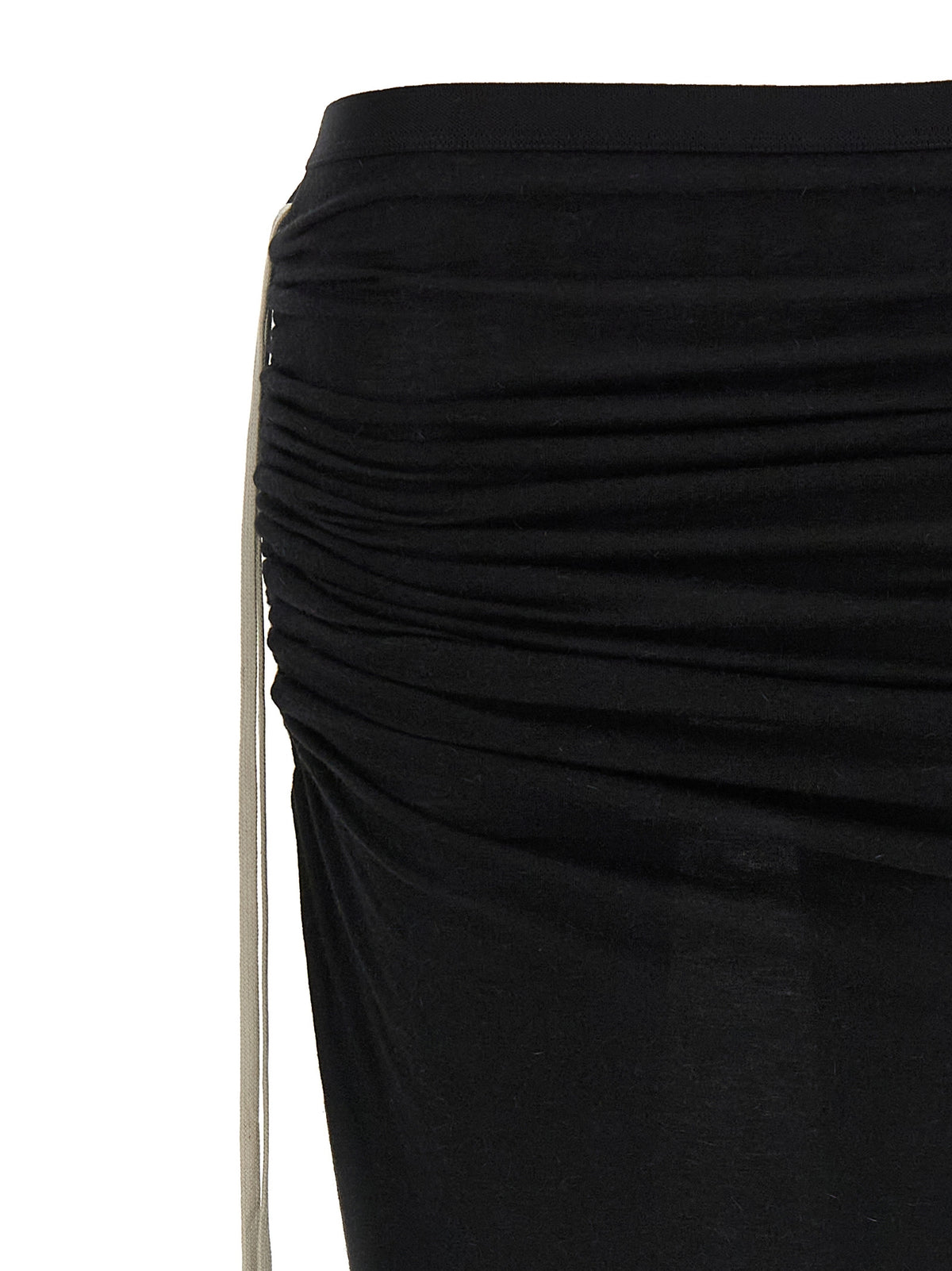 Mini-jupe en laine noire Rick Owens