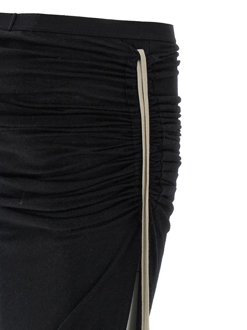 Mini-jupe en laine noire Rick Owens