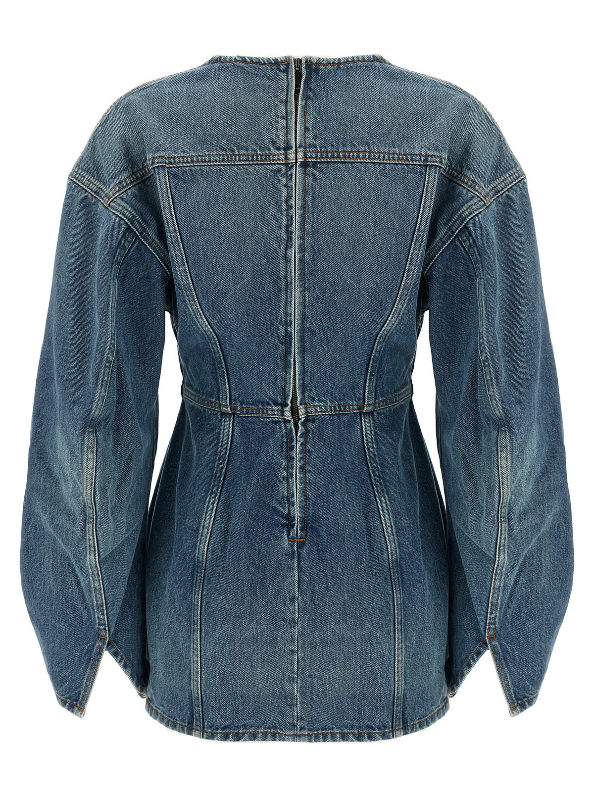 Haikure Blue Cotton Short Dress