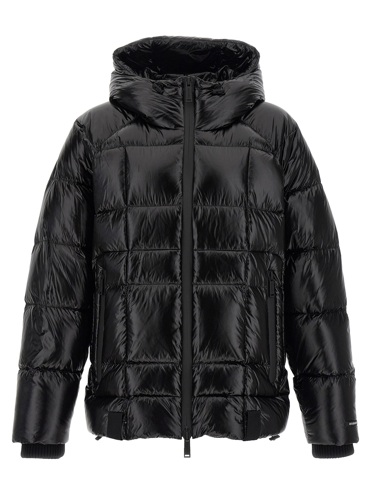 Dsquared² Black Polyamide Full-Length Jacket