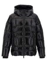 Dsquared² Black Polyamide Full-Length Jacket