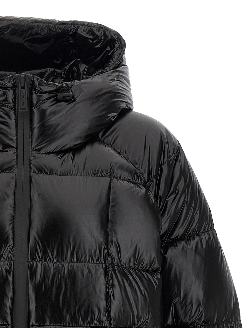 Dsquared² Black Polyamide Full-Length Jacket for Men