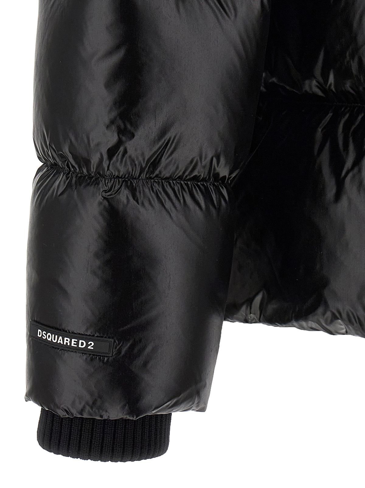 Dsquared² Black Polyamide Full-Length Jacket