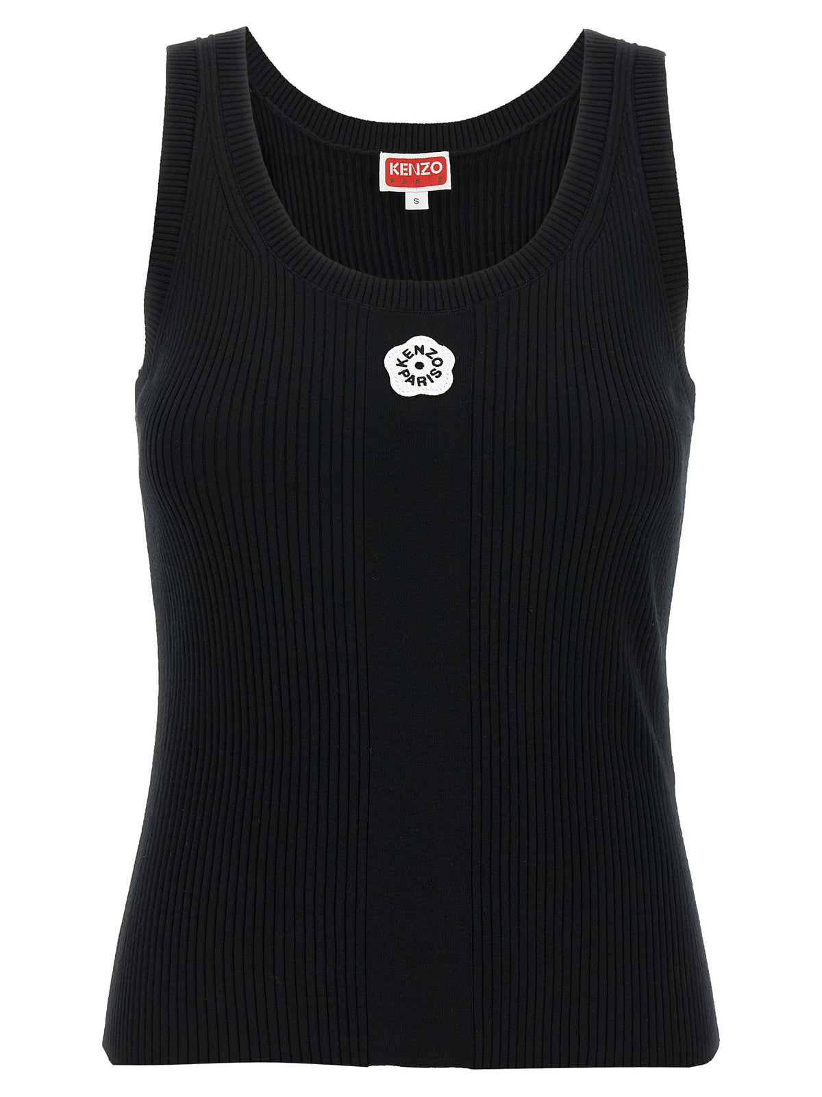 Kenzo Black Viscose Sleeveles T-Shirt