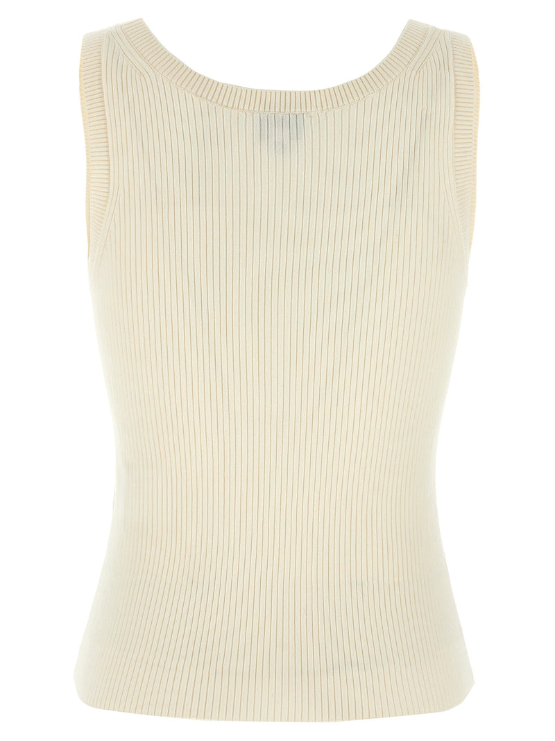 T-Shirt Kenzo Sans Manches en Viscose Blanche