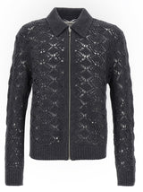Jil Sander Gray Virgin Wool Cardigan
