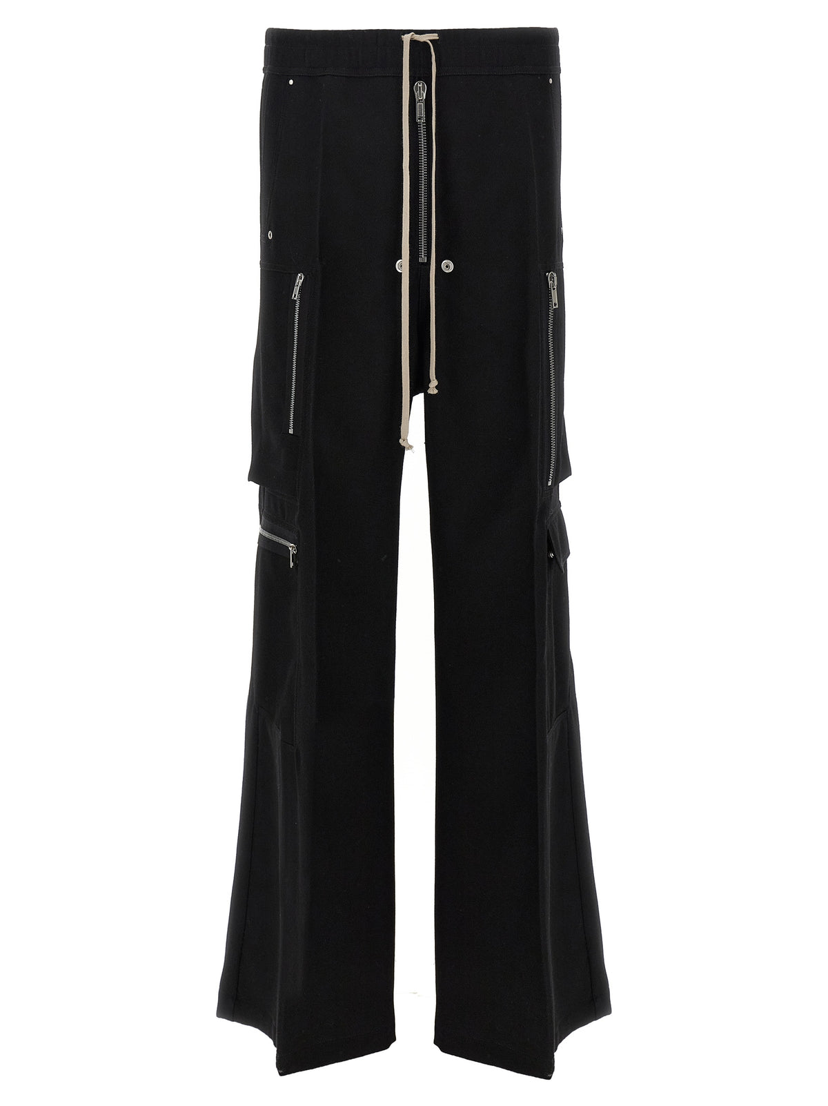Rick Owens Black Wool Cargo Pants