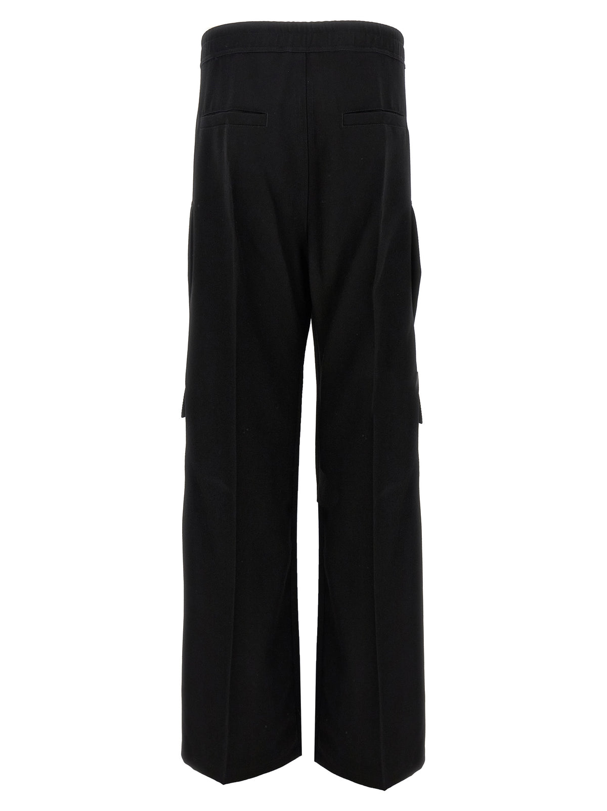 Rick Owens Black Wool Cargo Pants