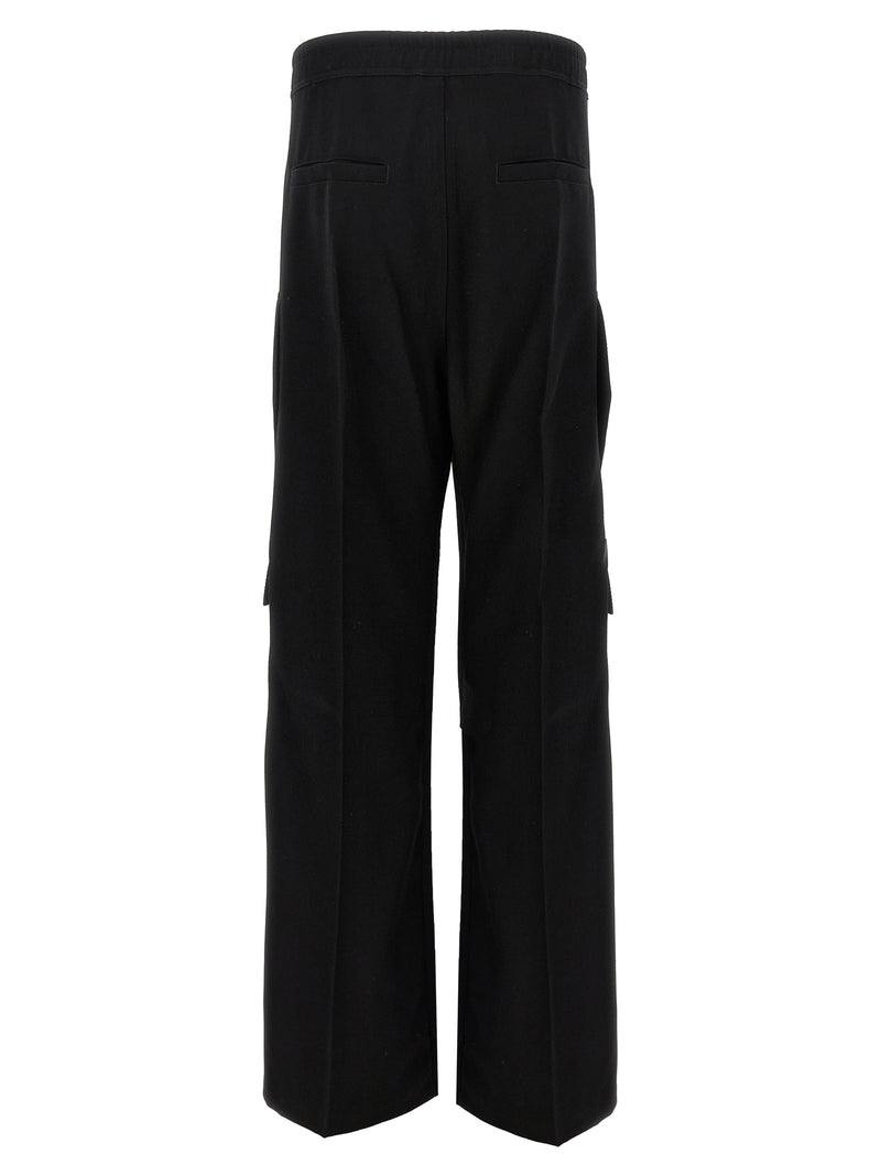 Rick Owens Black Wool Cargo Pants