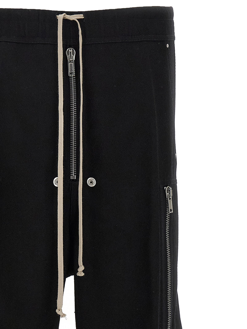 Rick Owens Black Wool Cargo Pants