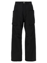 Rick Owens Black Virgin Wool Cargo Pants