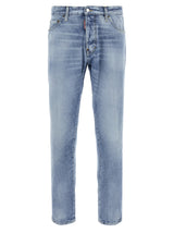 Dsquared² Blue Cotton Skinny Jeans
