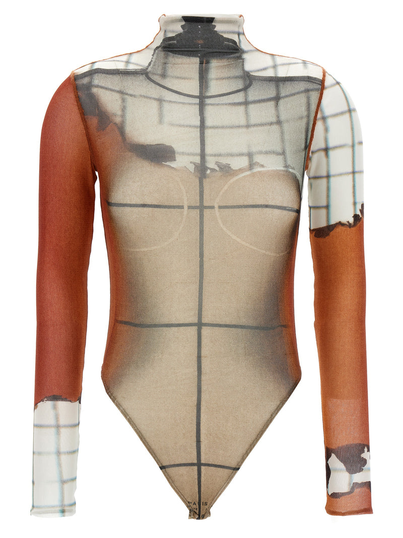 Body en polyamide multicolore Jean Paul Gaultier