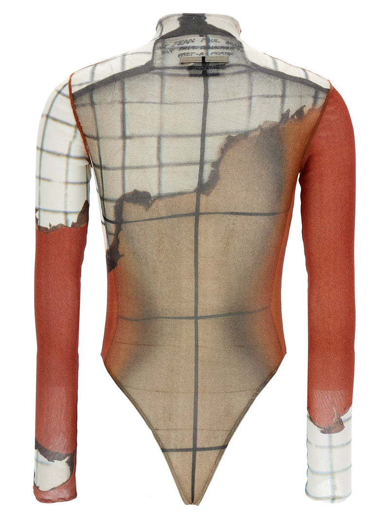 Body en polyamide multicolore Jean Paul Gaultier