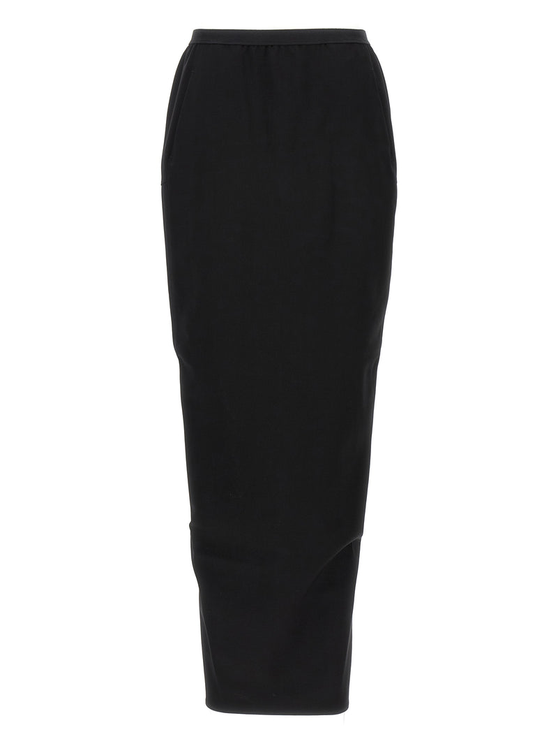 Mini-jupe en laine noire Rick Owens