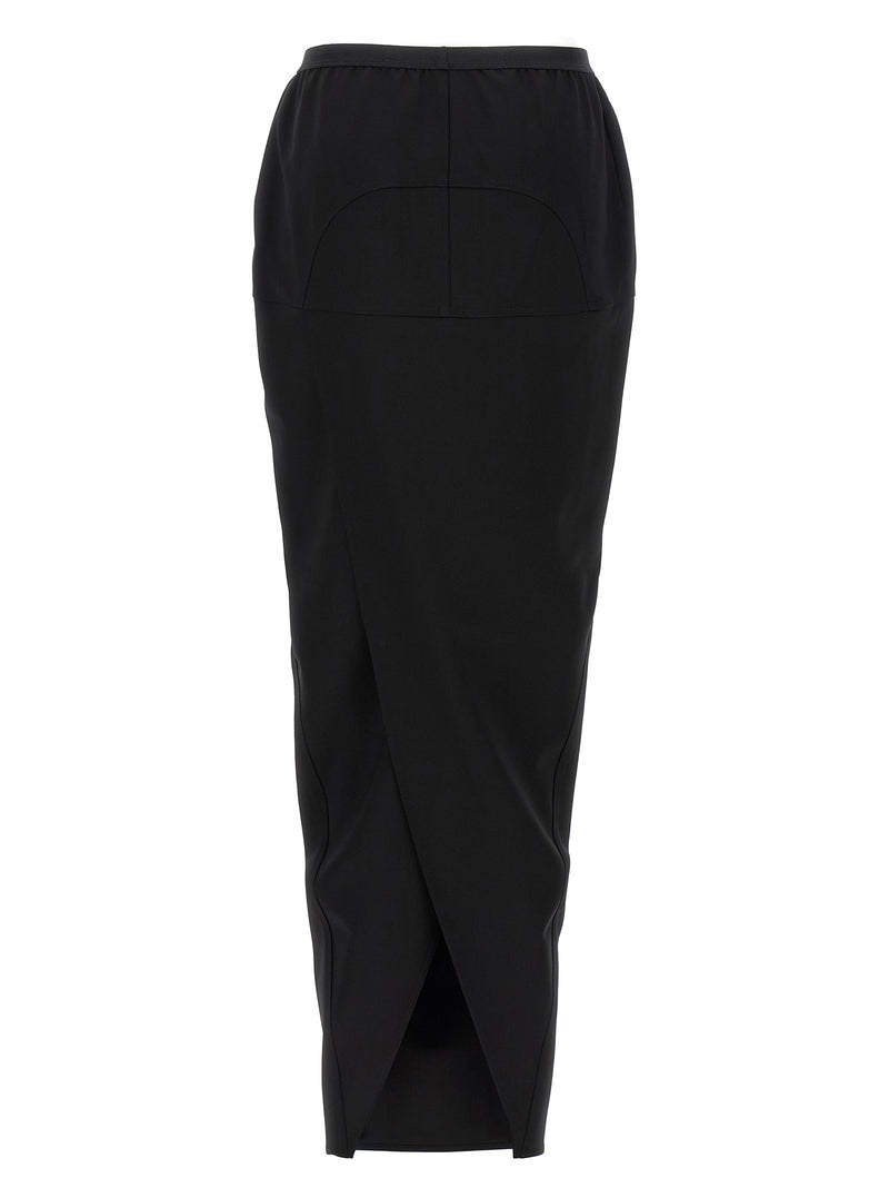 Mini-jupe en laine noire Rick Owens