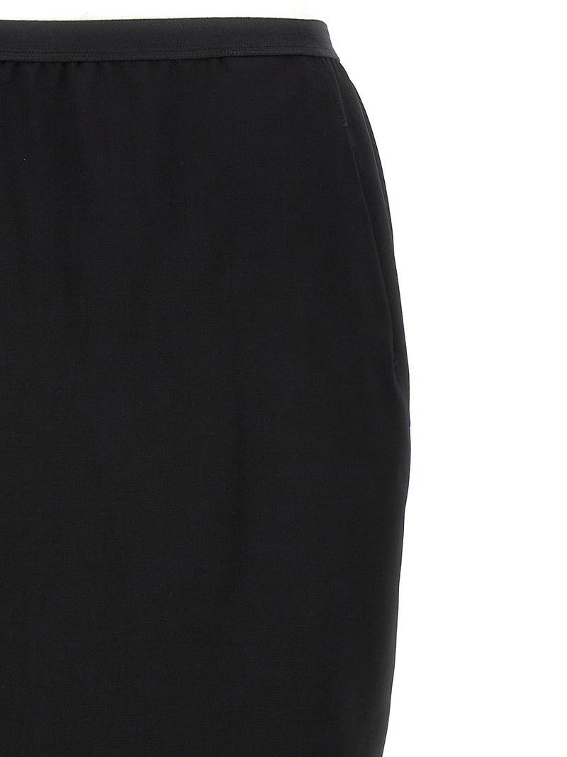 Mini-jupe en laine noire Rick Owens