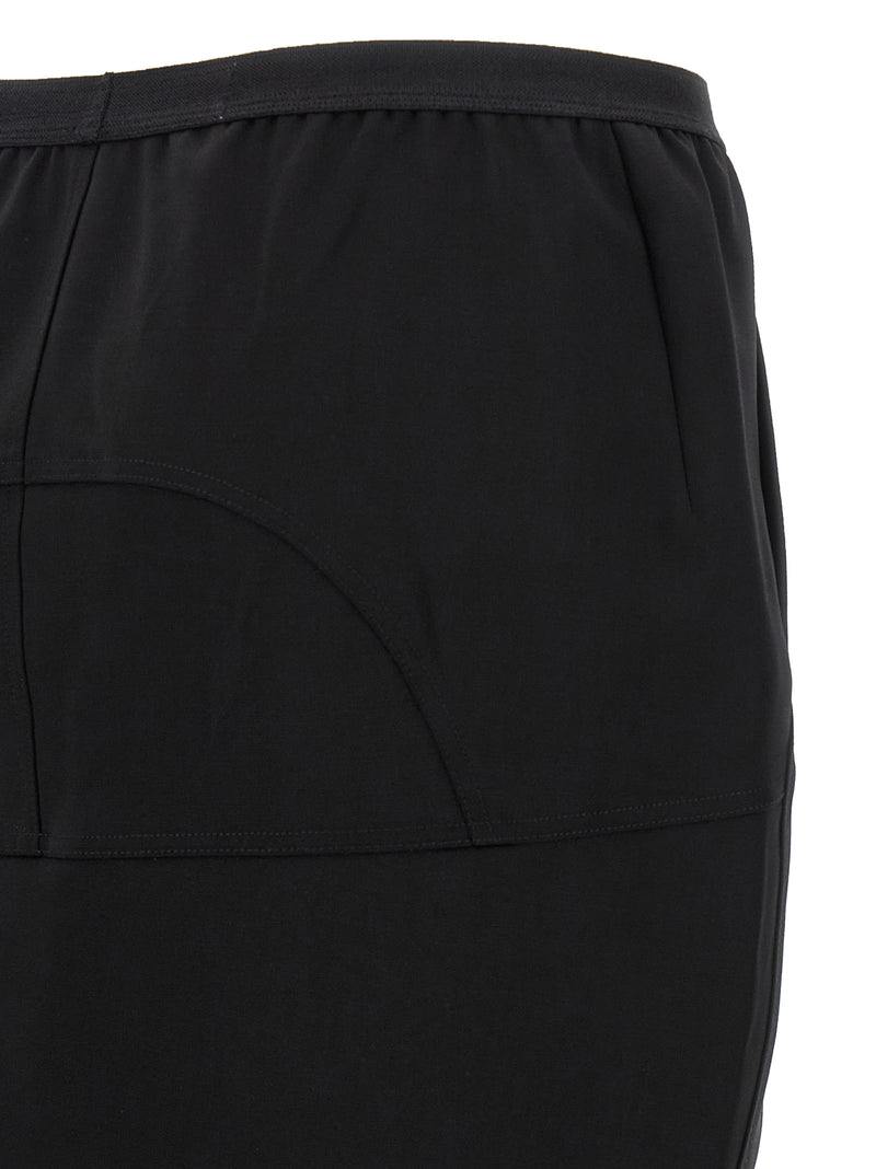 Mini-jupe en laine noire Rick Owens