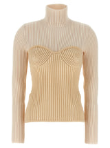 Jean Paul Gaultier Beige Merino Wool Cardigan